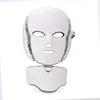 7 Kolory LED Maska twarzy z częścią szyi Strona główna Strona główna Pielęgnacja skóry PDT Photon Light Maszyna do usuwania trądziku usuwania zmarszczek