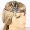 Nuovo Grande Gatsby Fascia Cappello 1920039s Berretto per capelli Argento Avorio Daisy Vintage Flapper Grande Gatsby Flapper Costume Abito Accessori1010879