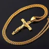 Religiöse Jesus Kreuz Halskette für Männer Neue Mode Gold farbe Kreuz Anhänger mit Kette Halskette Schmuck Geschenke für Männer199h