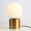 Modern Luxury Bedside Table Lampor Creative Designer Metal Base Glass Ball Light Bedroom Study Desk Lamp