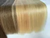 Taśma w ludzkich rozszerzeń włosów jedwabisty prosty skóra wątek ludzki Remy Hair Double Dorw 100g 14-24 calów 20 kolorów Opcjonalny wylot fabryczny