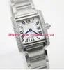 Top Sapphire Ladies Watch Quartz Luxury W5200013 20mm Crystal White Rectangle Big Diamonds Case Stainless Steel Women's Watches