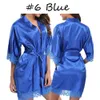 Sexy femmes dames Robes de mariée Robe Kimono Satin soie dentelle Robe de nuit Robe vêtements de nuit