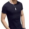 2020 새로운 남성 티셔츠 폴리 에스테르 화이트 남성 티셔츠 여름 짧은 소매 플러스 사이즈 남자 티셔츠 블랙 탑 티 슬림 셔츠
