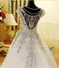 Real Pos Tulle Une Robe De Mariée En Ligne Col En V Bling Perles Pas Cher Robes De Mariée Vintage Robes De Mariée 2019 Nigeria abito da sposa274Y