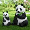 Panda simile a un animale Decorazione da giardino a terra Paesaggio all'aperto Pezzi Parco cortile in resina