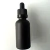 5/10/15/20/30/50/100 ml Flacons compte-gouttes en verre dépoli noir Conteneur d'huile essentielle E Flacon vide liquide