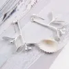 Wholesale- flower dangle earrings women S 925 silver needle Chandelier earrings jewelry golden silver Alloy surface texture accessories