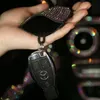 Universal Bling Diamond Leather Car Key Chains Key Ring Holder Key Bag Fob Case Shell Cover for Benz BMW Audi VW etc318z