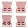 Shidishangpin 2 par / set mink ögonfransar makeup verktyg naturliga långa 3d ögonfransar 3d mink fransar handgjorda smink eyelash förlängning