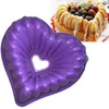 Love Heart Forme Cake Moule Silicone zing et pâtisserie de pâtisserie Moules de pain de pain mousse bricolage Cake antiadhésif Pan5283869