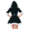 Sfit Mrs Claus Costume Christmas Role Play Outfits Hooded Dress for Women Christmas Cosplay clothing New Year Party Fancy Dress5629951