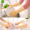 Wholesale durável doméstico manga longa lavanderia lavanderia pratos luvas cozinha peças limpas impermeáveis ​​luvas de lavar louça pvc dh0619