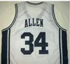 Personalizzato Uomini Giovani donne Vintage # 34 Connecticut RAY Allen College Basketball Jersey Taglia S-4XL o personalizzato qualsiasi nome o numero di maglia