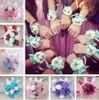 Corsage de pulso irmãs de honra irmãs mão flores artificiais noiva flores para casamento Dança Decoração Prom Noite 30pcs / lote GB294