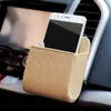 Universal Car Outlet Storage Bag for Phones Pu Leather Tidy Case Organizer Car Mount Multifunction Organizer Holder4715133