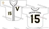 Maillots de Baseball Personnalisé Vanderbilt Commodores Baseball Jersey Femmes Jeunes Hommes Blanc Tous Cousu Baseball Maillots Rapide Livraison Gratuite