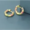 매듭 색 줄무늬 귀걸이 쥬얼리 꽃 귀걸이 여성을위한 웨딩 약혼 패션 크리스마스 파티 선물 1