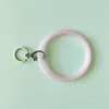 Bangle Key Ring Silicone Wristlet Keychain Bracelet Key Ring Round Key Holder Sports Girls Gift Fashion Jewelry 5 Colors 30pcs DW4178