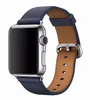 Apple Watch Serisi için Moda Saf Renkli Deri Kayış 4321 4044mm Strap Yedek Bilek Iwatch 42 38mm1574110