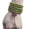 Tibetaanse natuurlijke Sandalwood Boeddhistische Boeddha Meditatie 216 Kralen Houten Gebed Bead Mala Armband Ketting