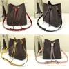 NoE Designer Beste Real Lederen Merk Dames 44022 Handtassen Trendy Bucket Bag Neonoe Monogrom Canvas Calfskin Lady Schoudertas 888 Nenoe