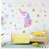 Stickers Cartoon Cute Unicorns Star Heart Wall Stickers Wallpaper DIY Vinyl Home Wall Decals Kids Living Room Bedroom Girls Room Decor