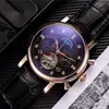 Mode 18ct Uhr leder Tourbillon männliche Uhr 2813 Automatische Männer Armbanduhr Männer Mechanische stahl Uhren relogio masculino uhr