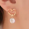 Stud Earrings for Women Female Boucle d'oreille Crystal Earring Gold Bijoux Jewelry Brincos Woman