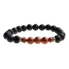 Lava beads men's and women's 8mm rock double beads yoga stretch fashion pop bracelet jewelry