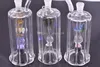 Newest design glass Dab Rig Bongs Unique Mini Automatic Multicolor LED Light 5"inch Recycler Oil Rig Glass Pipes for smoking with hose