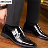 Weinuote Nowy Design Mężczyźni Anglia Formalne Skórzane Buty Ślubne Suknia Oxford Obuwie Męskie Dorywczo Slip On Shoes Siate Toe