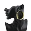 Fashion-earrings for women western hot sale simple huggie earring Exaggerated fashion jewelry 2 colors golden rose gold