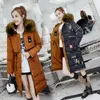 Wholesale- Long Clothes Women's Womens Down Coats Jacket With Camel Wool Jackets Brands Cotton Loose Waterproof Women