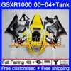 + Tank för SUZUKI GSX R1000 GSX-R1000 GSXR1000 Grön Silver 01 02 03 04 299HM.13 GSXR-1000 K2 K3 GSXR 1000 2000 2001 2002 2003 2004 Fairing