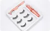 Magnetic Líquido Eyeliner magnética pestanas falsas Tweezer Set 5 Magnet pestanas falsas Set Glue Make Up Tools 3 pares de cílios