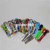 Oil Rig Glass Pipe Nector Silicone Nectar with Titanium Nail Glass Blunt silicon NC WAX containers