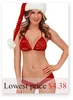 ALINRY set di lingerie sexy Natale erotico donna intimo maglia trasparente con lacci reggiseno di piume minigonne costumi porno