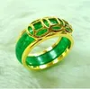 FREE SHIPPING+ + Hot sell! Unisex jewellery natural green ring!7#8#