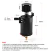 Car Aluminum Reservoir Oil Catch Can Tank 2-Port Baffled Reservoir with Drain Valve Breather Cylinder Filter Kit