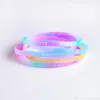 Silicone Sports Bracelets Colorful Friend Printed Letters Silicone Bangles Women Rubber Fitness Wristband Bracelet Jewelry Christmas Gift