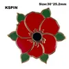 Rode Poppy Badges Opdat we niet vergeten Pin Email -broche metaal onthoud ze badge gaf allemaal een paar