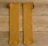 Детские носки девушки повседневные чулки мультфильм колено высокие носки детские моды длинные носки конфеты цвет chaussette хлопок принцесса нога теплый czyq4628
