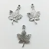 100st/lot Maple Leaf Berlocker Hängen Retro Smycken Tillbehör DIY Antik silverhänge För Armband Örhängen Nyckelring 23*15mm