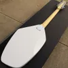 Rare 60s 12 Strings Teardrop XII Shaped Body White Electric Guitar 3 Single Coil Pickups, Vintage Tuners, White Pickguard