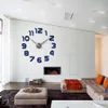 Nouvelle Horloge montre horloges murales Horloge 3D bricolage acrylique miroir autocollants décoration de la maison salon Quartz aiguille bricolage horloges