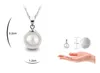 Высокое качество 12 мм жемчужное кулон ожерелье колье с цепной мода серебряные украшения дешевые ожерелья для женщин