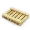 Natural Bamboo Wooden Soap Dishes Plate Tray Holder Box Case Shower Hand Washing Soaps Holders 0426