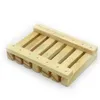 Natural Bamboo Wooden Soap Dishes Plate Tray Holder Box Case Shower Hand Washing Soaps Holders 0426