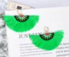 new hot European and American fashion handmade fan-shaped tassel earrings female earrings fashion classic delicate elegance